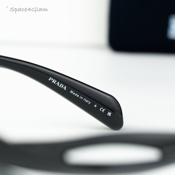 BRAND NEW Prada PRA25S 1AB5S0 Black Dark Grey Cat Eye Unisex Sunglasses 0PR A25S - Picture 5 of 10